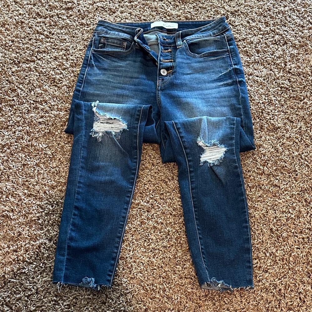 KanCan Dark Blue Ripped Skinny Jeans